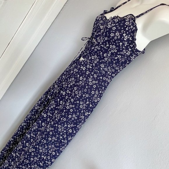 Reformation Floral Jumpsuit Blue • 8 - Picture 3 of 6